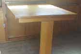 Un-restored dining table in vintage 1948 Westcraft Westwood trailer